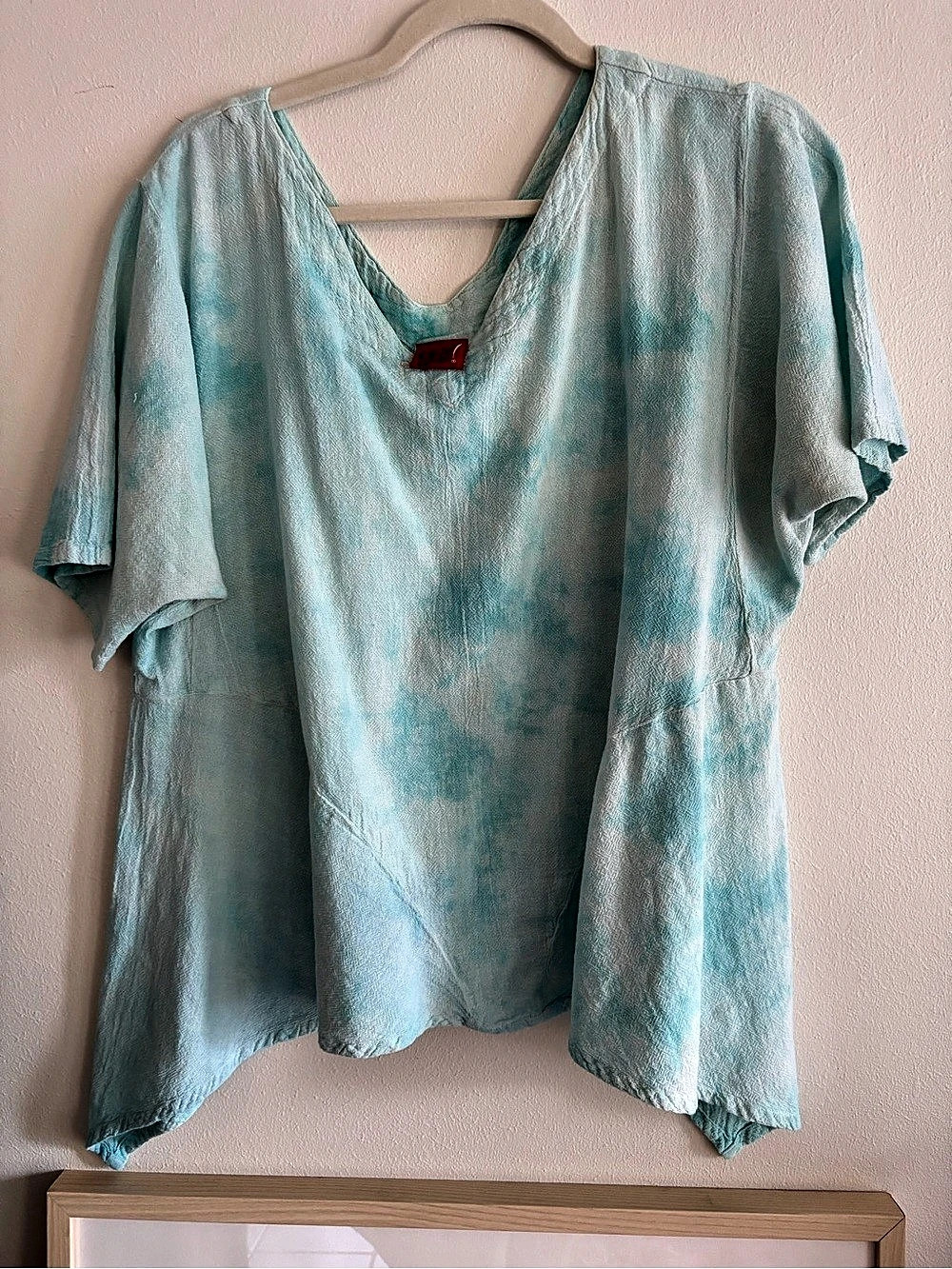 Oh My Gauze! Gauze V-Neck Tunic in Blue